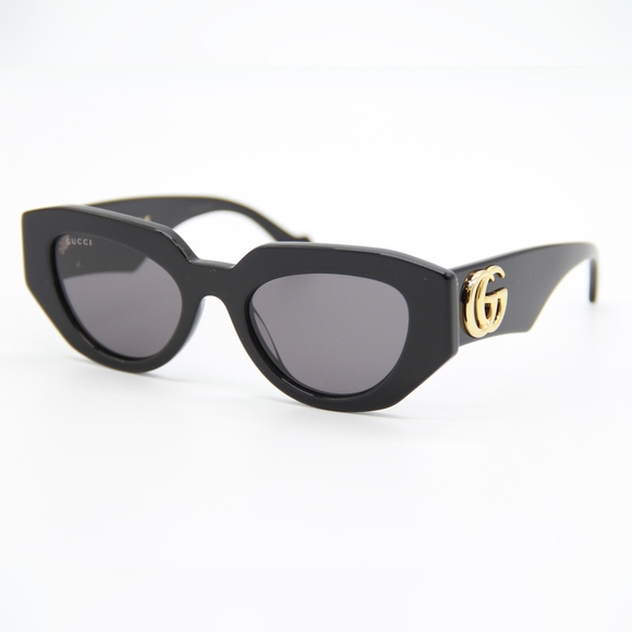 NEW GUCCI GG1421S 001 WOMEN BLACK SUNGLASSES GUCCI - Picture 3 of 15